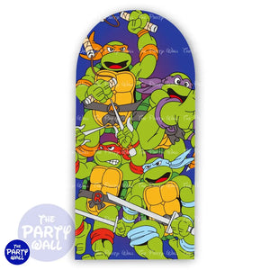 Tortugas Ninja - Funda para mampara de punta redonda o rectangular Mampara de punta redonda