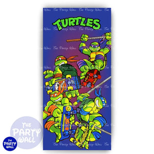 Tortugas Ninja - Funda para mampara de punta redonda o rectangular Mampara de punta redonda