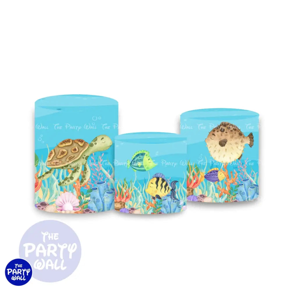 Vida Marina Cute - Fundas para cilindros Cilindros