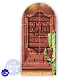 Viejo Oeste - Funda para mampara de punta redonda o rectangular Mampara de punta redonda