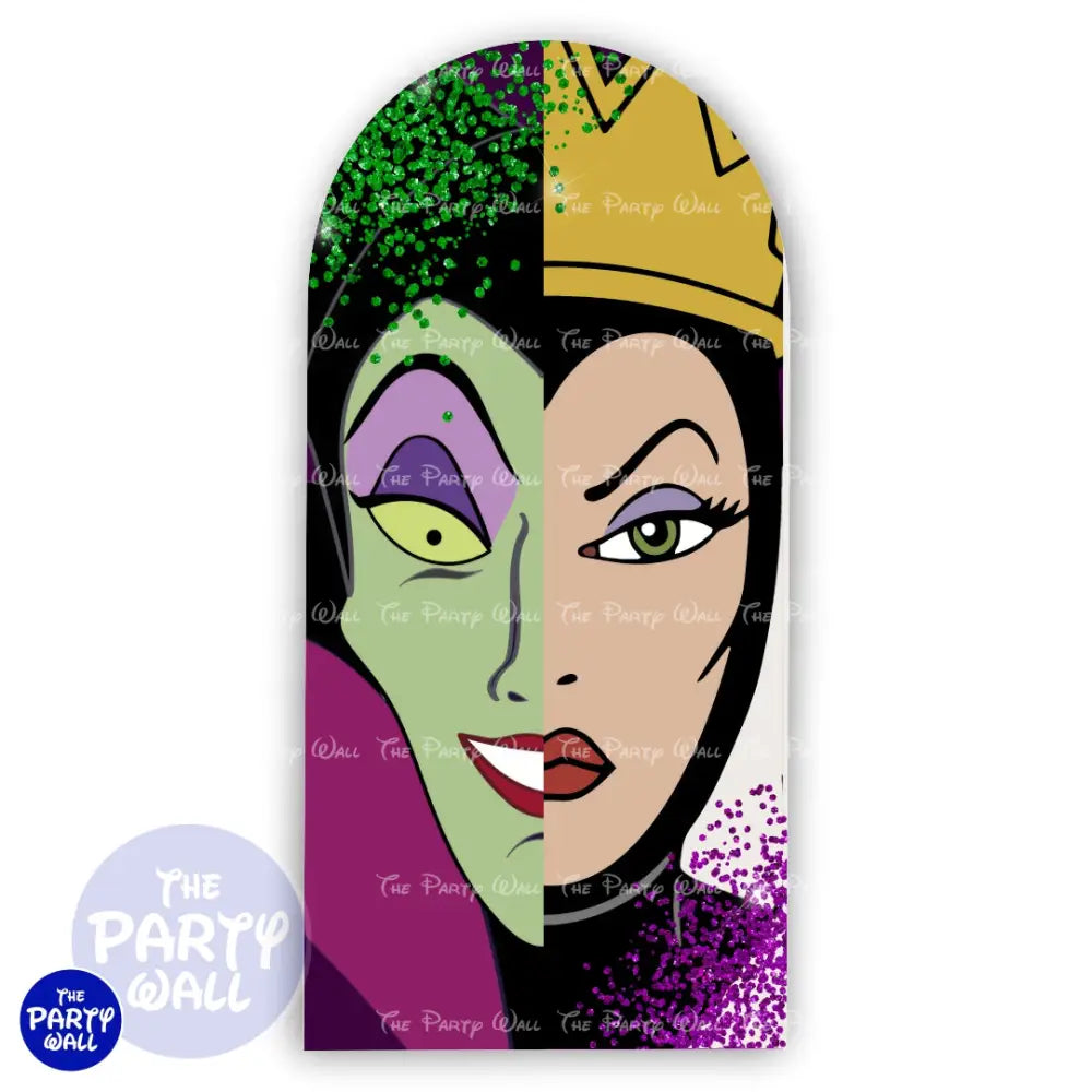 Villanas Disney - Funda para mampara de punta redonda o rectangular Mampara de punta redonda