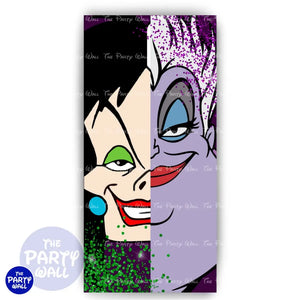 Villanas Disney - Funda para mampara de punta redonda o rectangular Mampara de punta redonda