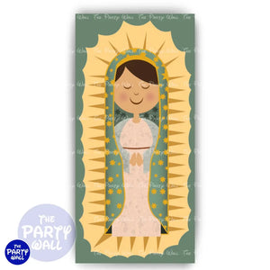 Virgen de Guadalupe - Funda para mampara de punta redonda o rectangular Mampara de punta redonda