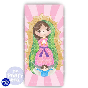 Virgen de Guadalupe - Funda para mampara de punta redonda o rectangular Mampara de punta redonda
