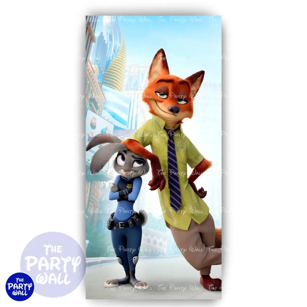 Zootopia - Funda para mampara de punta redonda o rectangular Mampara de punta redonda